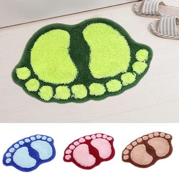 

Microfiber Mini Mats Foot Print Bath Mats,Non-slip Bathroom Carpet,Mat Toilet Tapete Para Banheiro,Bathroom Rug Bath Pad Carpets