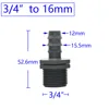 1/2 3/4 Female Male Thread To 1/2 3/4 1 Inch Garden Hose Barb Connector 16mm 20mm 25mm Plastic Hose Fitting 2 Pcs ► Photo 2/6