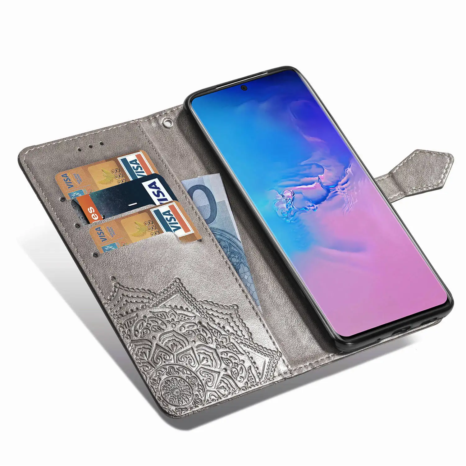 Case Flip Leather Mandala Phone Case Cover S20 for Samsung Galaxy S20 Ultra S20 Plus S10 S10E S9 S8 Plus S7 edge Note 10 Pro 9 8