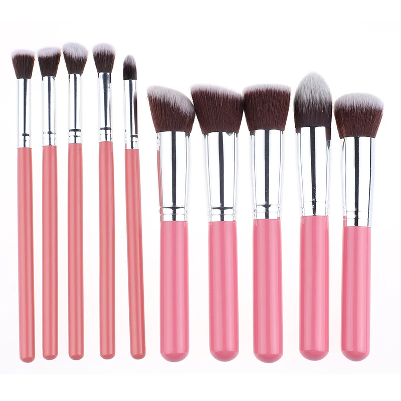 

10pcs Makeup Brushes set Professional Powder Foundation Eyeshadow 6 colors Make Up Brushes Cosmetics Soft Synthetic Hair