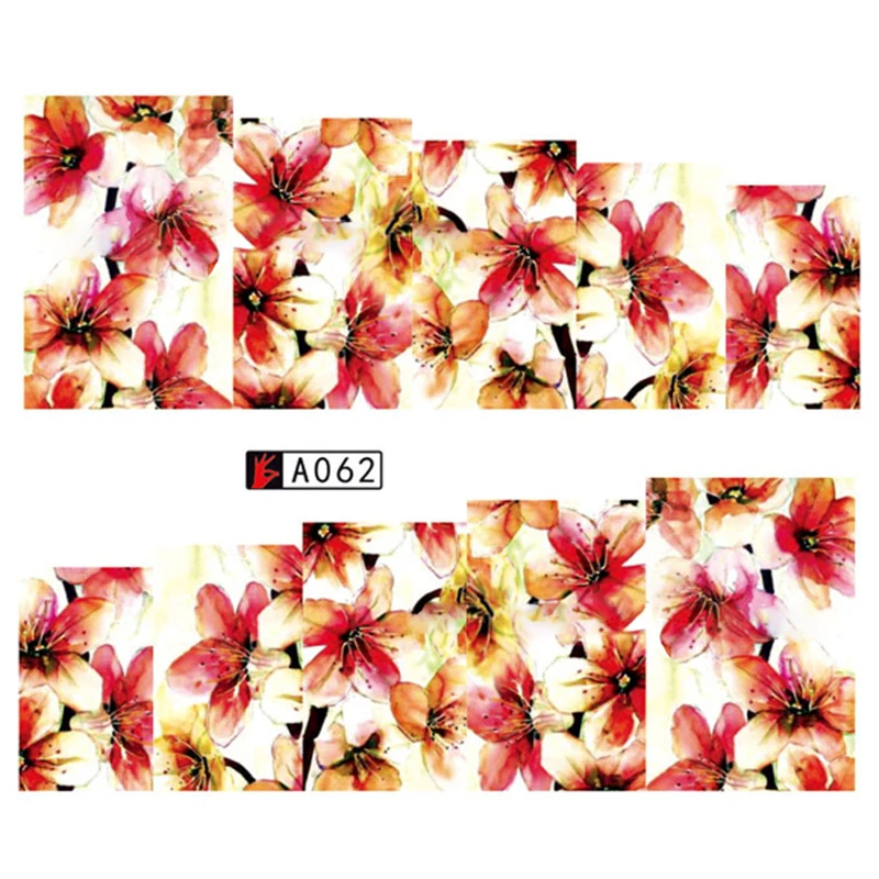 GAM BELLE 1pc Nail Flower Gel Polish Manicure Decals Nail Art Water Transfer Sticker Nail Sticker 4