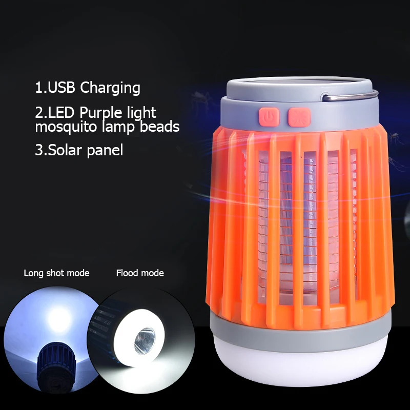 

Solar Panel Charging USB Waterproof Mosquito Killer Lamp Pest Repeller Portable LED Camping Light HVR88