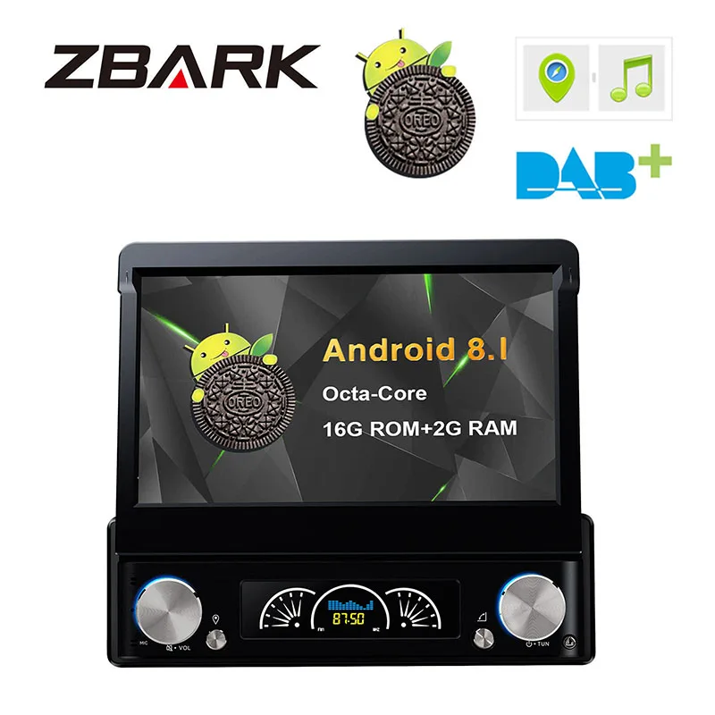 Универсальный 7 дюймов Android 8,1 один Din Радио стерео Авто Радио DVD плеер MP4 MP3 OBD2 DAB + gps навигация рулевого колеса