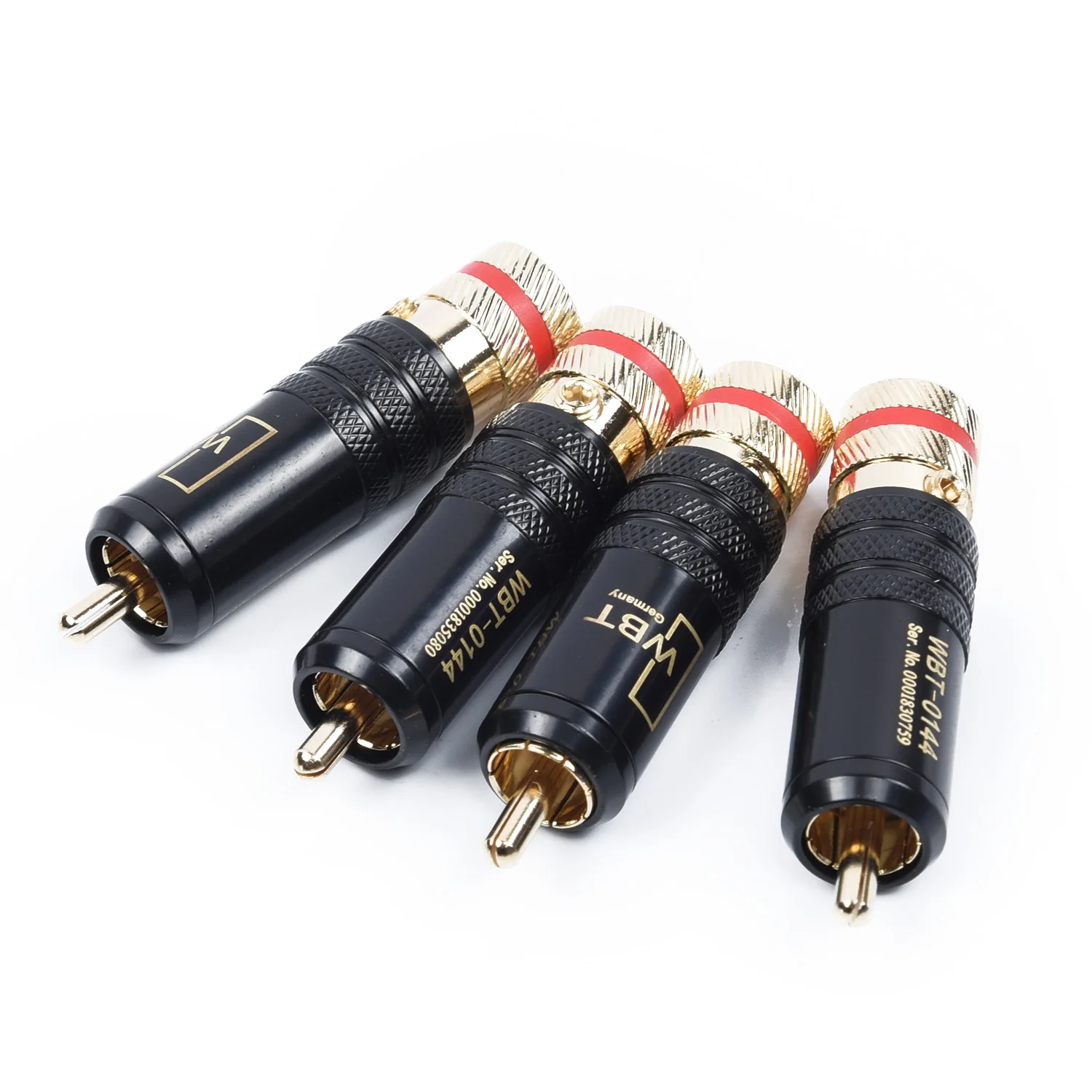 4x Copper RCA Audio Video Connector Locking Screws Connection Cable Plug 2pcs red 2pcs white RCA Connectors Ser. No. 0001626431 4x Copper RCA Audio Video Connector Locking Screws Connection Cable Plug 2pcs red 2pcs white RCA Connectors Ser. No. 0001626431