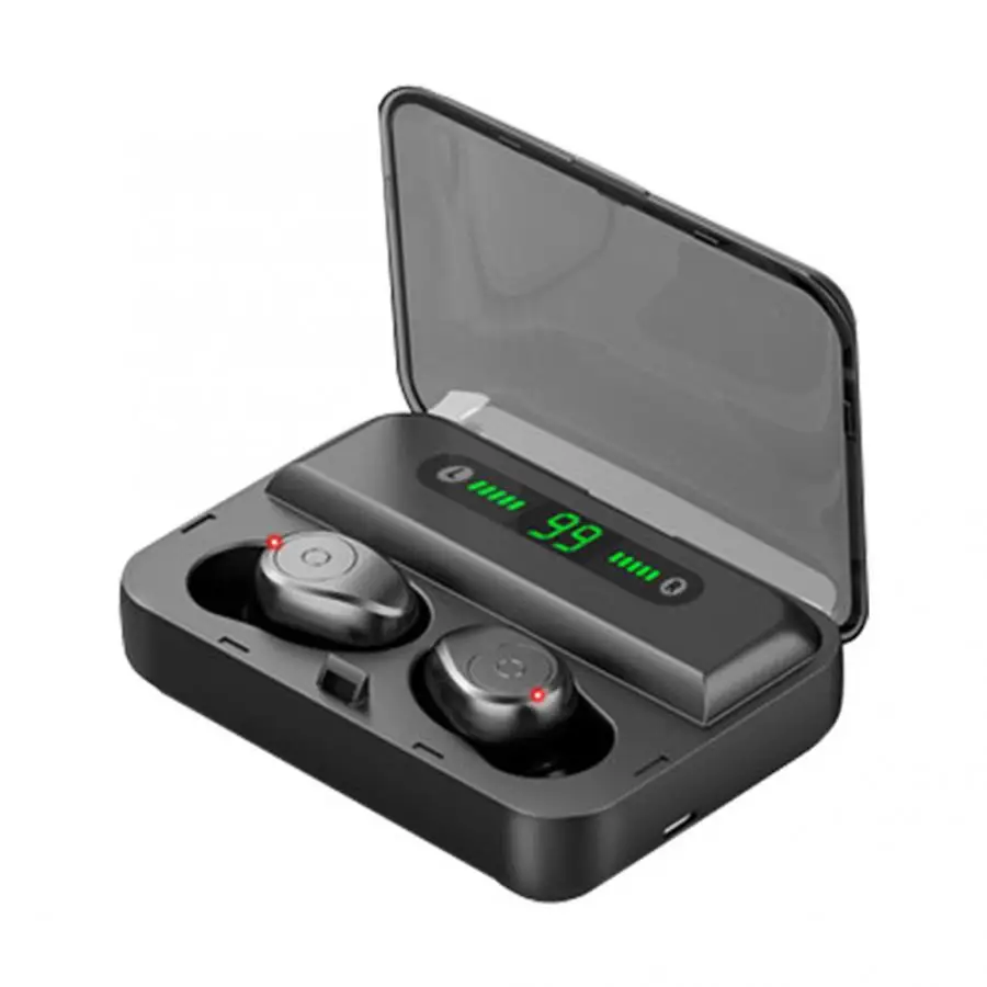 F9 Bluetooth беспроводные наушники 5,0 стерео наушники с 1200mAh отсеком батареи Чехол
