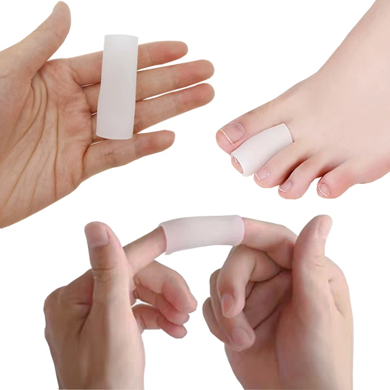 2pcs Silicone Gel Tube Finger & Toe Protectors Foot Massager Removal Calluses Plantar Warts Thorn Pain Relieving Feet Care H052