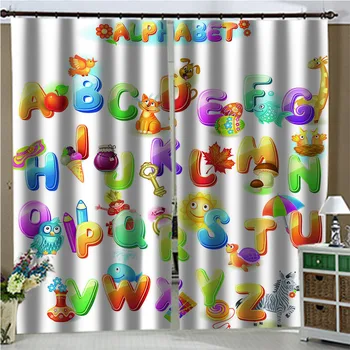 

Personalized DIY English Alphabet Printing Custom Shade Curtain Number Code 3D Printing