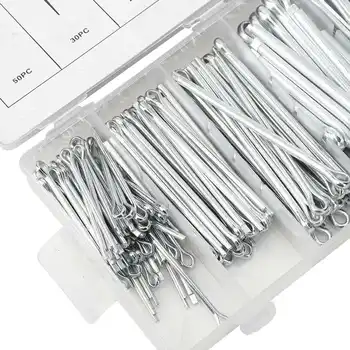 

144Pcs/Box Cotter Pin Assortment Set Kit Iron Industrial Supplies Fastener Manual Tools High quality
