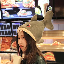 Электрические Музыкальные качели плюшевые рыбий хвост шляпа забавная Электронная Мягкая игрушка трюк Рождественский подарок для детей Cretive зимняя теплая шапка