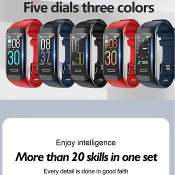 

Hot Fashion Bluetooth IP67 Waterproof Sports Bracelet Wristband V20 Multifunctional AI Heart Rate Blood Pressure Smart Watch