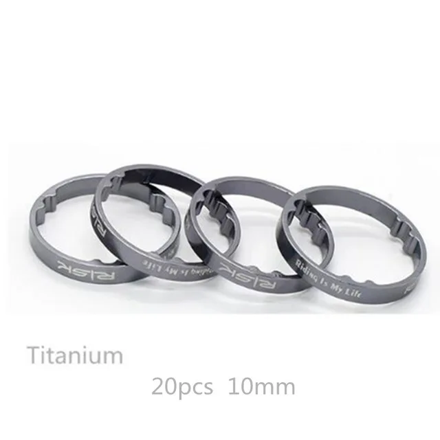 10mm-Titanium Risk 5 мм/10 мм алюминиевая велосипедная гарнитура передняя вилка шайба MTB дорожный велосипед Dead Fly полые легкие Стволовые Шайбы 5 цветные проставки - Цвет: 10mm-Titanium