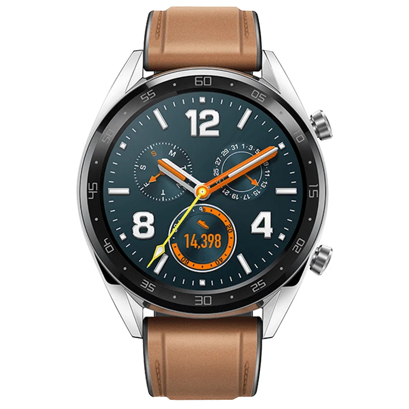 Смарт-часы huawei Watch GT с Bluetooth, ультратонкие, долговечные, водонепроницаемые, совместимы с iPhone и Android - Цвет: Steel