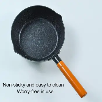 

Soup Pot Nonstick Saucepan Granite Coating Sauce Pan With Wooden Handle Straining Aluminum Milk Pan Cookware