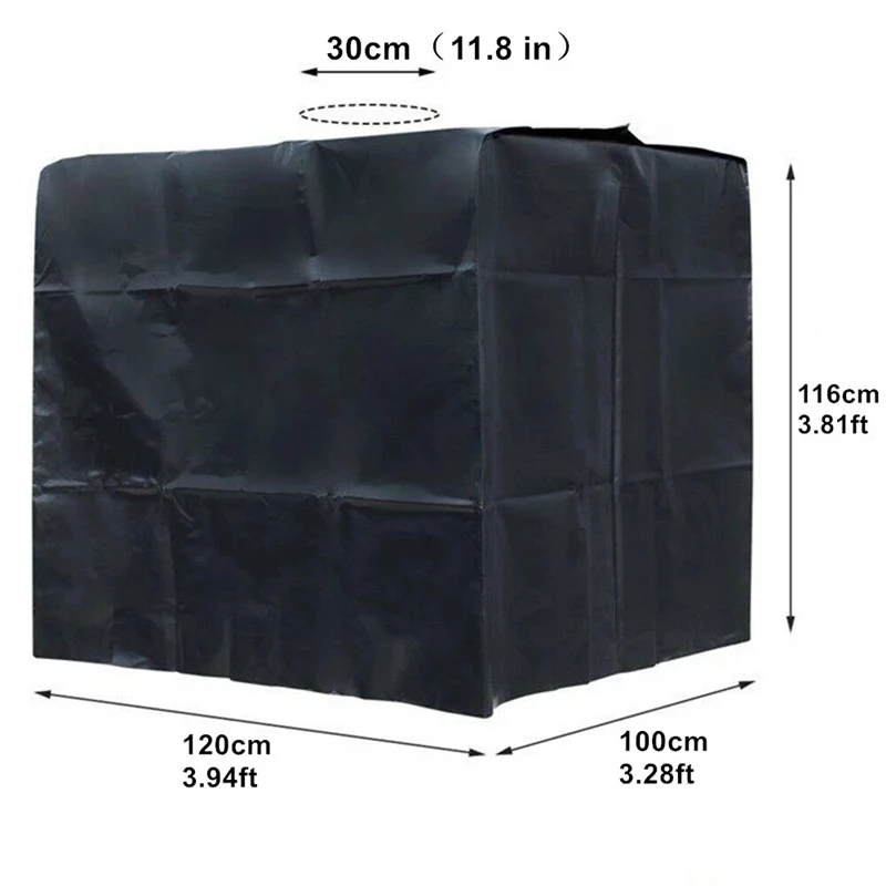1000 Liters IBC Water Tank Protective Container Waterproof Cover Dustproof Cover Sunscreen Oxford Cloth 210D Outdoor Tools