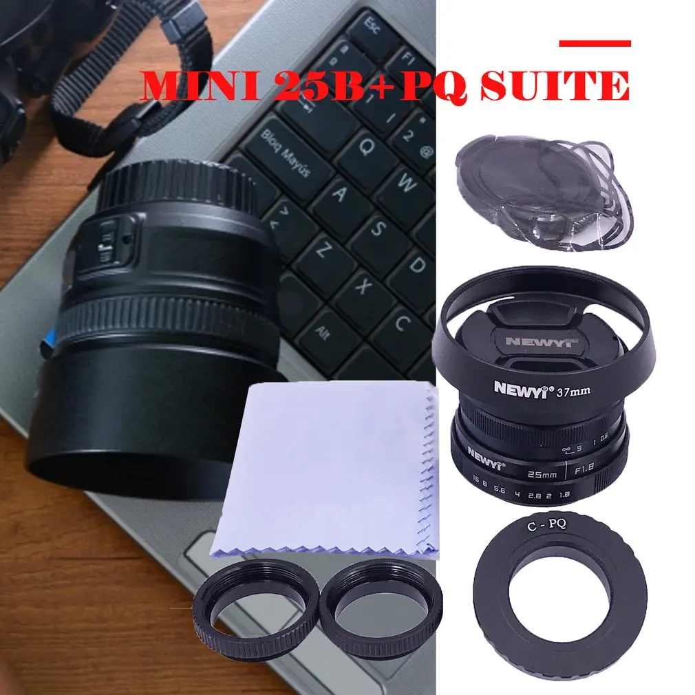 Мини 25 B+ FX ручной фокус CCTV фильм объектив для Canon для Nikon для sony E крепление для Fuji беззеркальная камера