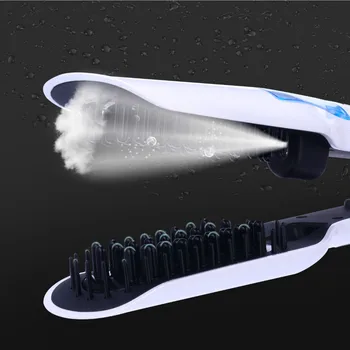 

Professional Steam Fast Hair Straightener Comb Spray Vapor Flat Iron Hair Straightening Brush LCD Display Hair Straightener