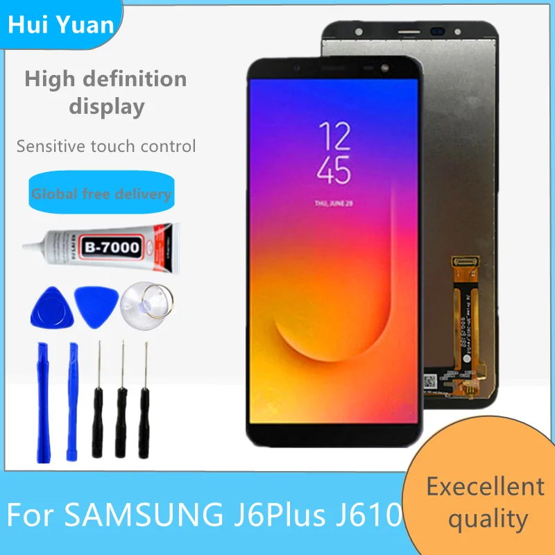 Сменный ЖК-экран для Samsung Galaxy J6 + J610 J610F J610FN экран дисплея Plus | Мобильные телефоны и