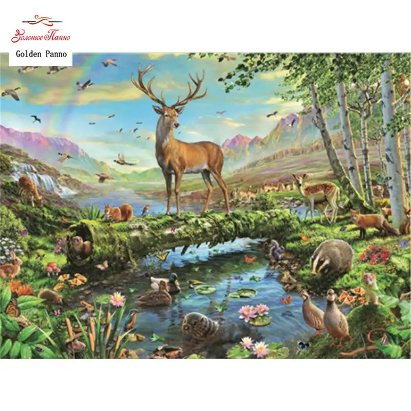 5D алмазная живопись сделай сам олень полная выкладка вышивка распродажа