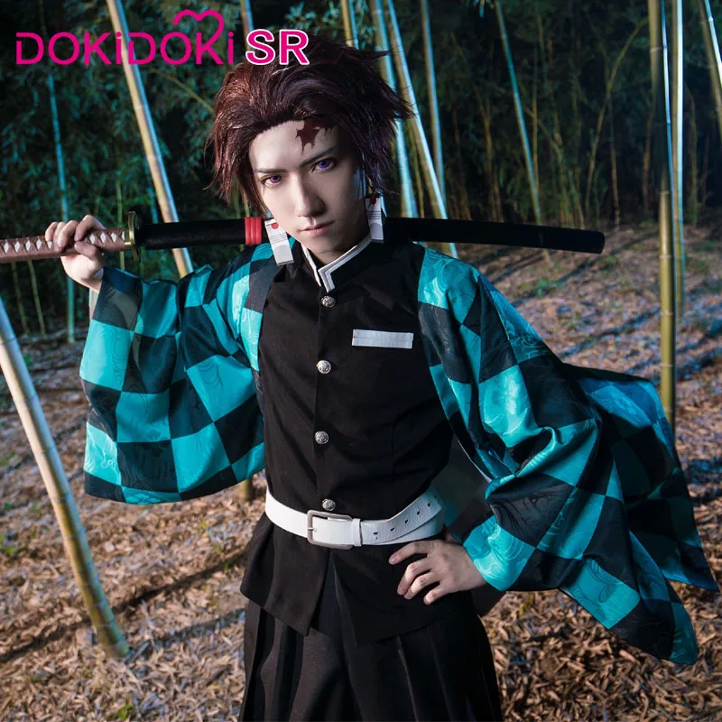 DokiDoki SR Anime Косплей демона Slayer: Kimetsu no Yaiba Kamado Tanjirou Slayer костюм|Костюмы аниме| |