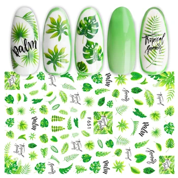 

1 Sheet 3D Nail Stickers Flower Series Transfer Lovely Decals Nail Design Stickers Nail Art Decorations