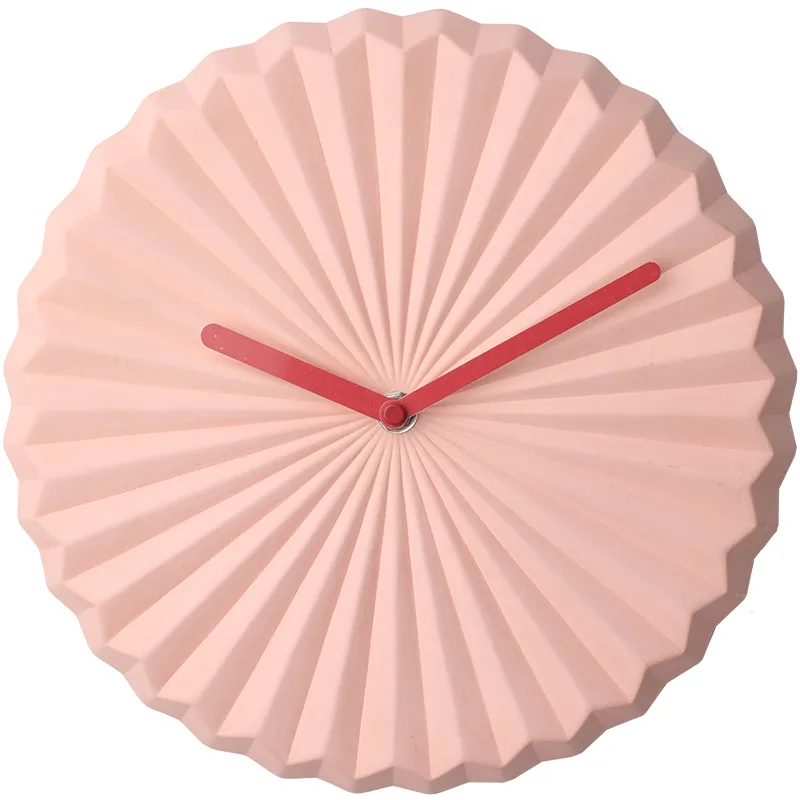 Pink Simple Wall Watch Modern Design Creative Hanging Clock Living Room Kitchen Bedroom Quartz Mute Home Decoration Clock 5WD