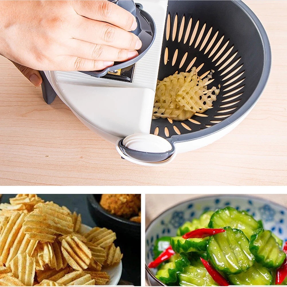 New Multifunction Rotate The Vegetable Potato cutter Slicer Creative Kitchen Tools Vegetable Tools