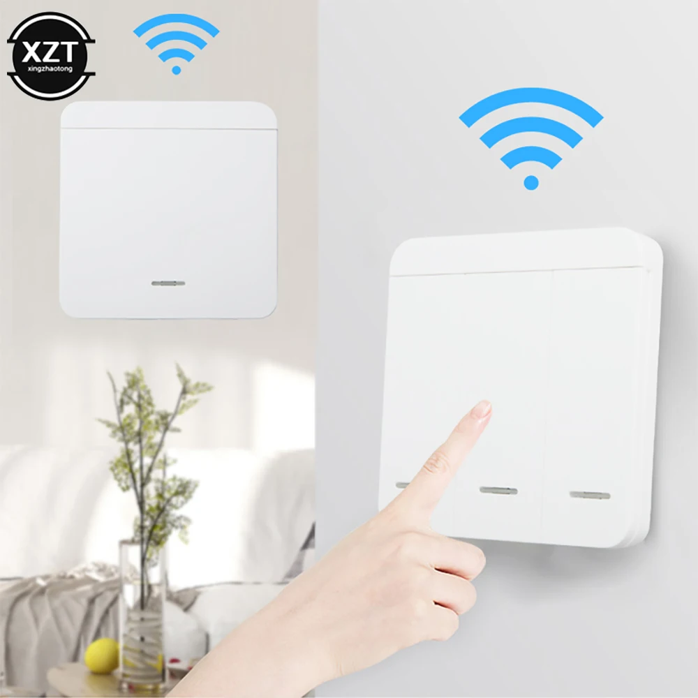 433Mhz 86Type Portable RF Wireless Switch Light Remote Control AC 110V 220V Receiver Smart Wall Pane | Обустройство дома
