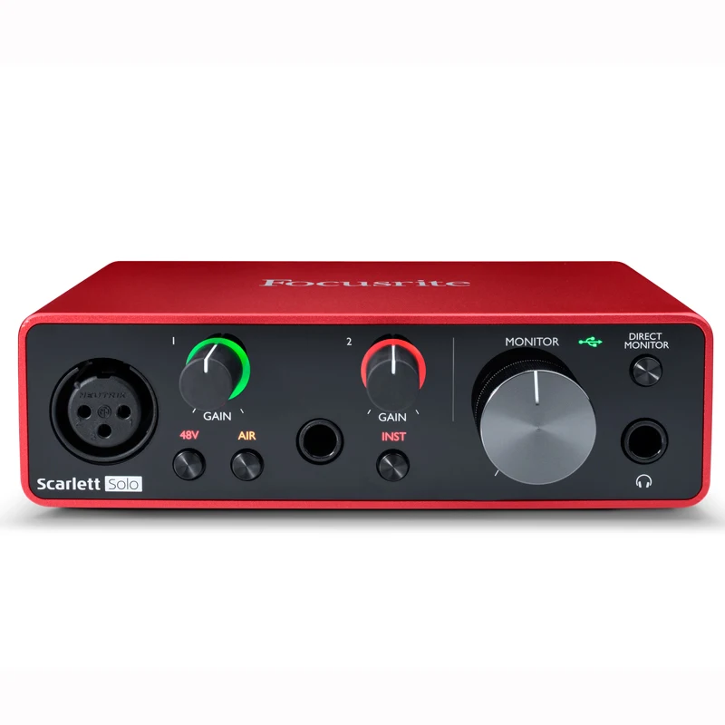 Акция Focusrite Scarlett Solo 3rd gen 2 входа выхода USB аудио интерфейс профессиональная