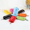 PU Leather Keychain Men Women Key Holder Organizer Pouch Split Car Key Wallet Housekeeper Key Case Mini Card Bag Wallet Cover 1