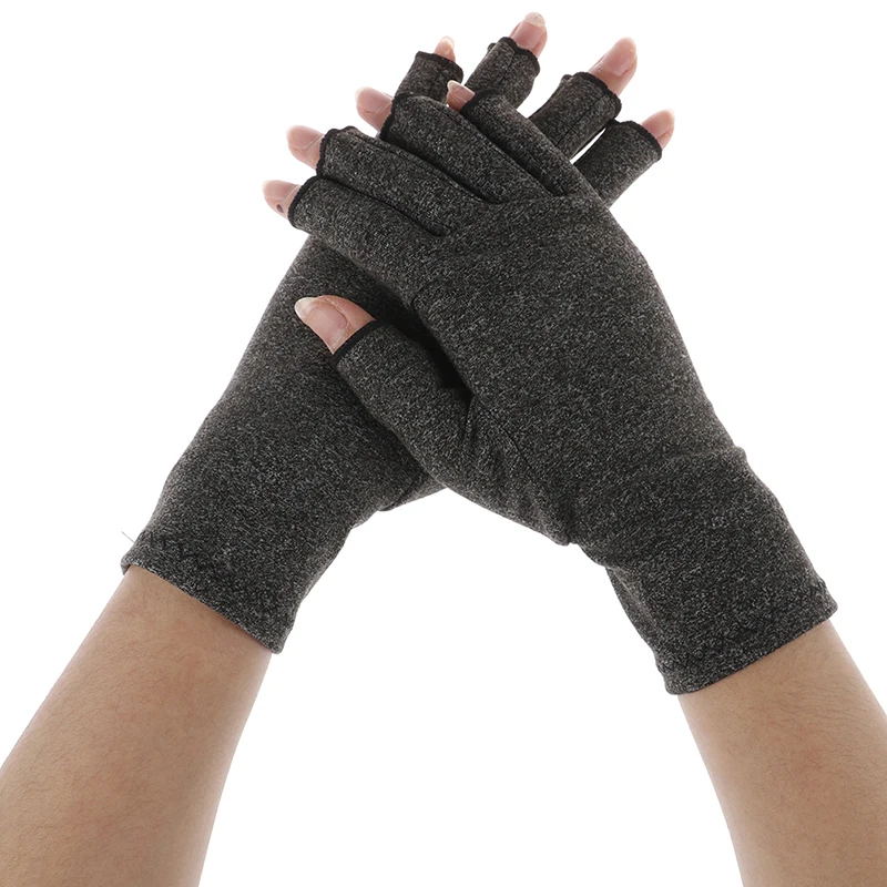 4 Sizes Black Arthritis Compression Cotton Gloves Wrist Support Joint Pain Relief Hand Brace Women Men Therapy Wristband
