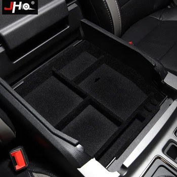 

JHO Front Center Armrest Box Storage Tray Car Organizer Container For Ford F150 2015-2020 2019 2018 2017 2016 Raptor Accessories
