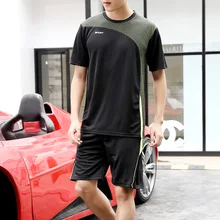 Комплект повседневной одежды, мужской спортивный и тренировочный костюм для бега, впитывающие колготки, одежда для марафона