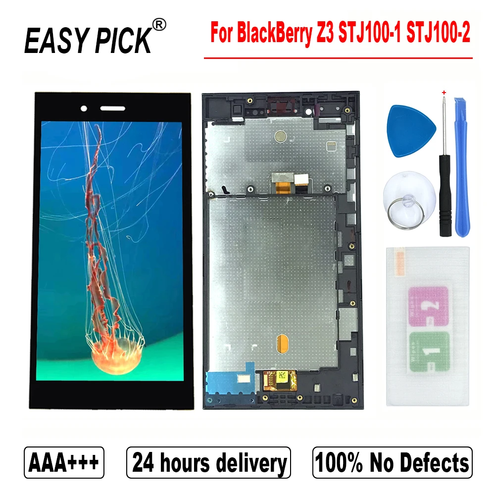 Для BlackBerry Z3 STJ100-1 STJ100-2 LCD дисплей кодирующий преобразователь сенсорного экрана в