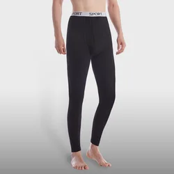 New Spring Autumn Thin Lycra Cotton Men Long Johns Youth Slim Stretch Warm Pants Cotton Long Johns Leggings Home Bottom Leggings