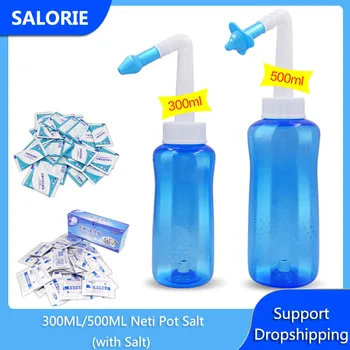 

300/500 ML Nasal Wash Cleaner Neti Pot Salt Nose Cleaning Protector Avoid Allergic Sinus Allergies Relief Adult Children Therapy