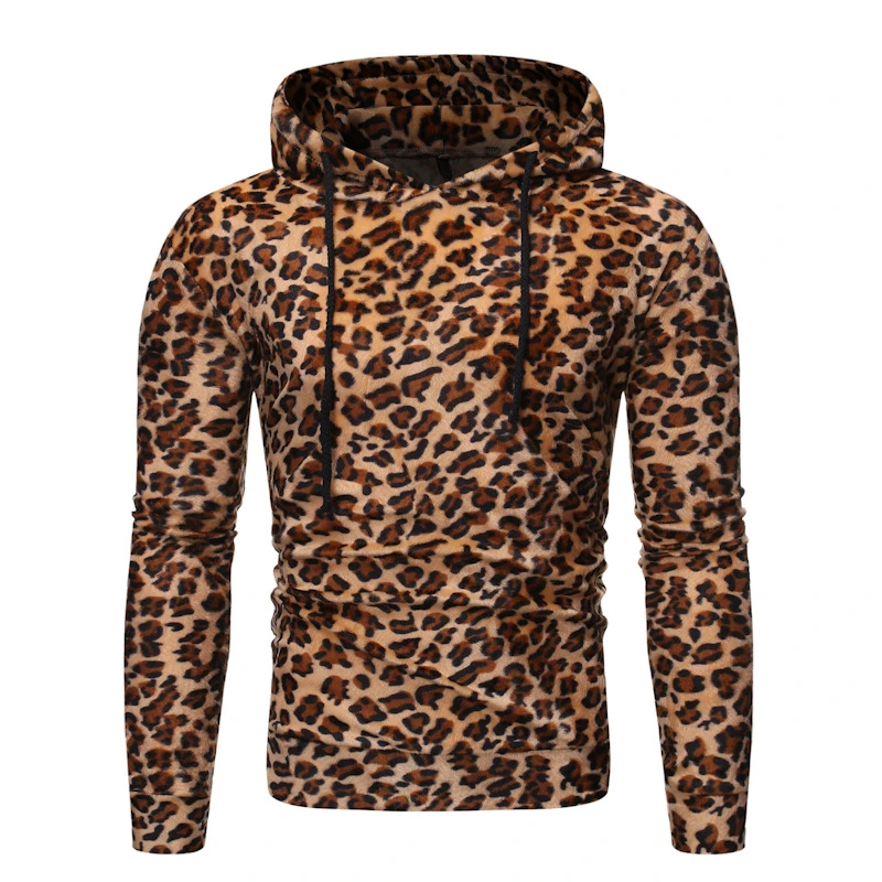 Men's Hipster 3D Leopard Print Hoodie 