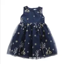 Летнее платье с фатиновой юбкой в морском стиле для маленьких девочек; нарядные платья для девочек; детское платье для девочек; детская одежда;