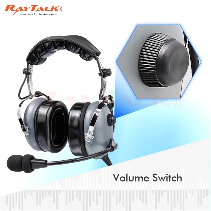 Aircraft Headset Pilot Headphone, Comfortable Ear Pad, Super Soft, Ga