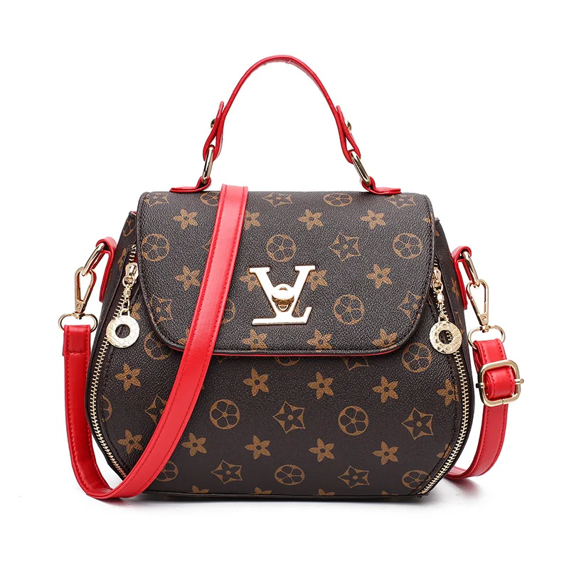 

European And American Style Cross Border New Style WOMEN'S Fashion Handbag Trend Line Printed WOMEN'S Shoulder Bag Versatile Cro