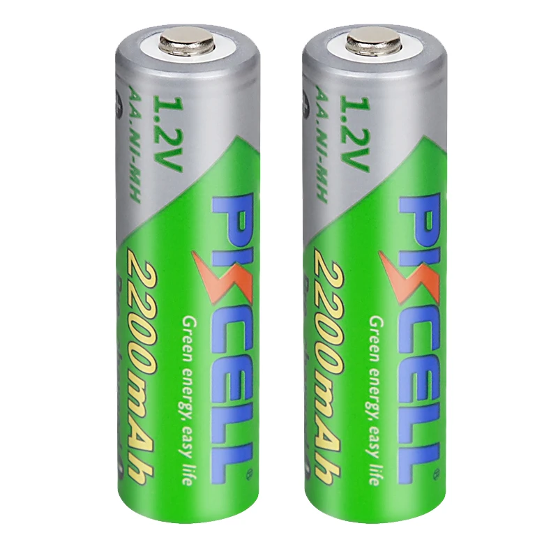 Rechargeable Nickel Metal Hydride Batteries 2/4Pcs PKCell 1.2V 2200mAh AA Rechargeable Battery