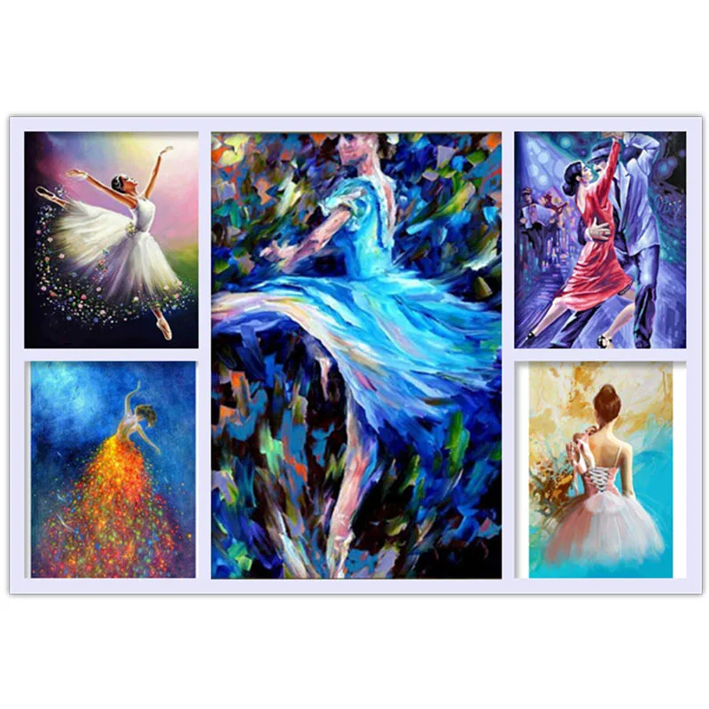

Abstract Digital Oil Painting Digital Self Oil Painting on Canvas Home Decoration Artwork Ballet Dancer Art Mural 40*50