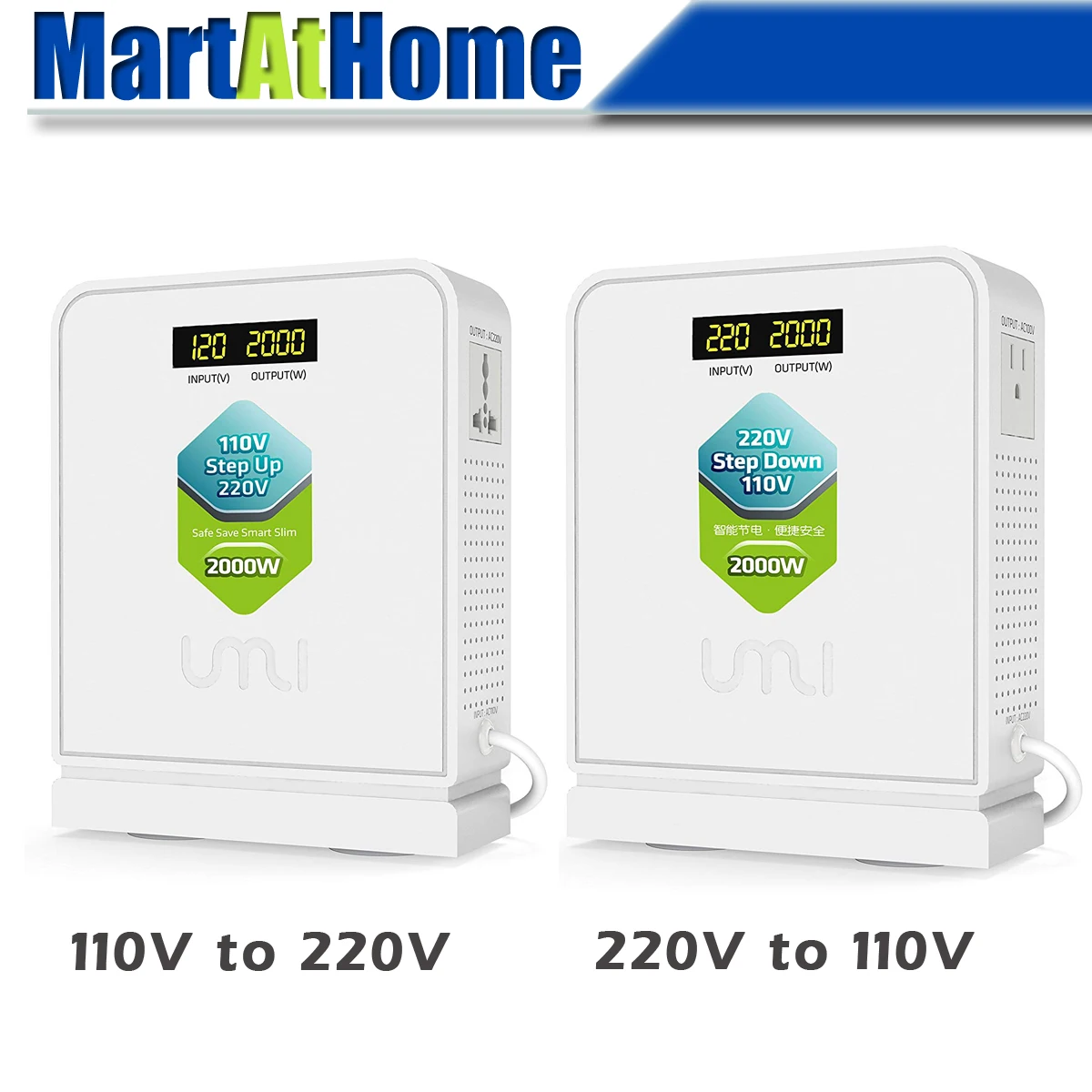 2000W 전압 변환기 여행용 변압기 220V  110V 스텝 다운/110V  220V 스..