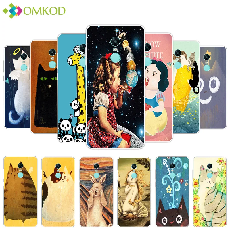 5.5inch Fat Animals Phone Case For Xiaomi Redmi Note4x Back Cover for Note 4X Xiomi Note4X Silicone | Мобильные телефоны и