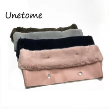 Unetome, новинка, плюшевая отделка для сумки, тепловое плюшевое украшение, мех, подходит для классической большой мини-сумки Obag, женская сумка