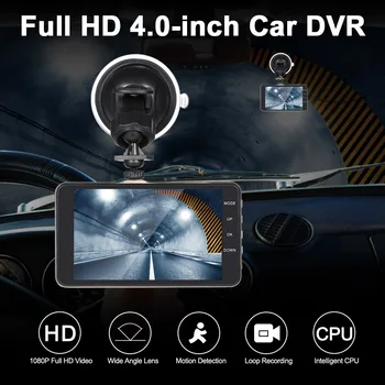 

Hot 4" Dual Lens Car DVR Camera Dash Cam Video Camcorder GPS Navigation Rear View Mirror with Rearview Camera with LED Night Vis