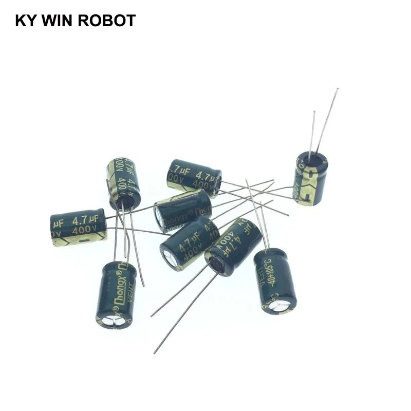 Electrolytic Capacitor, Aluminum Electrolytic Capacitor 20pcs Electrolytic Capacitors 4.7UF 400V 8x12mm 105C Radial High-frequency Low Resistance