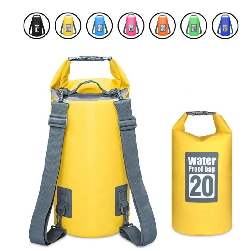 Водонепроницаемая сумка ПВХ 5L/10L/15L/20L для хранения сухая байдарки рафтинга