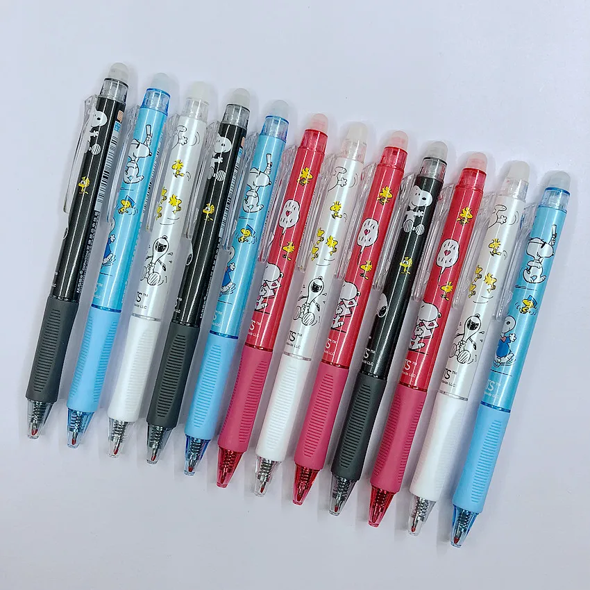 Bolígrafos de Gel de dibujos animados para niños, BOLI borrable por calor  de 0,5mm, con tinta azul, suministros de oficina, H3206, lote de 12 unidades