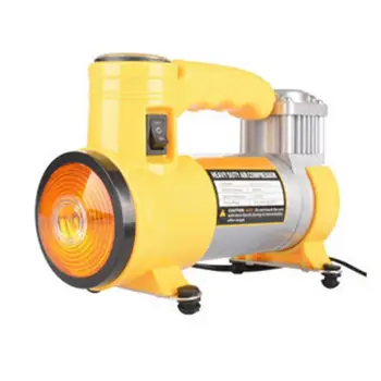 

Heavy Duty Double Cylinders Direct Drive Metal Pump LED 12V Tire Inflator Extension Air Hose Compressor with Clamp