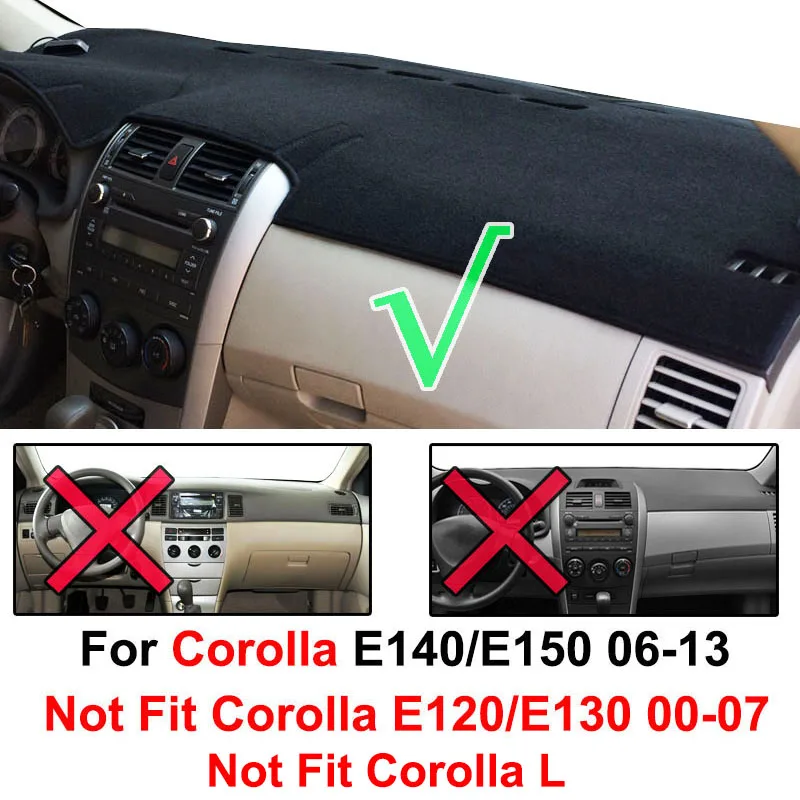 Коврик Xukey для приборной панели Солнцезащитный коврик ковер Toyota Corolla E140/E150 2006 2007